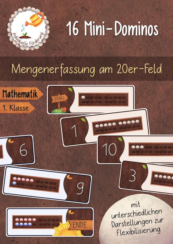 Zahlen und Mengen am 20er-Feld: Dominos für die individuelle Förderung