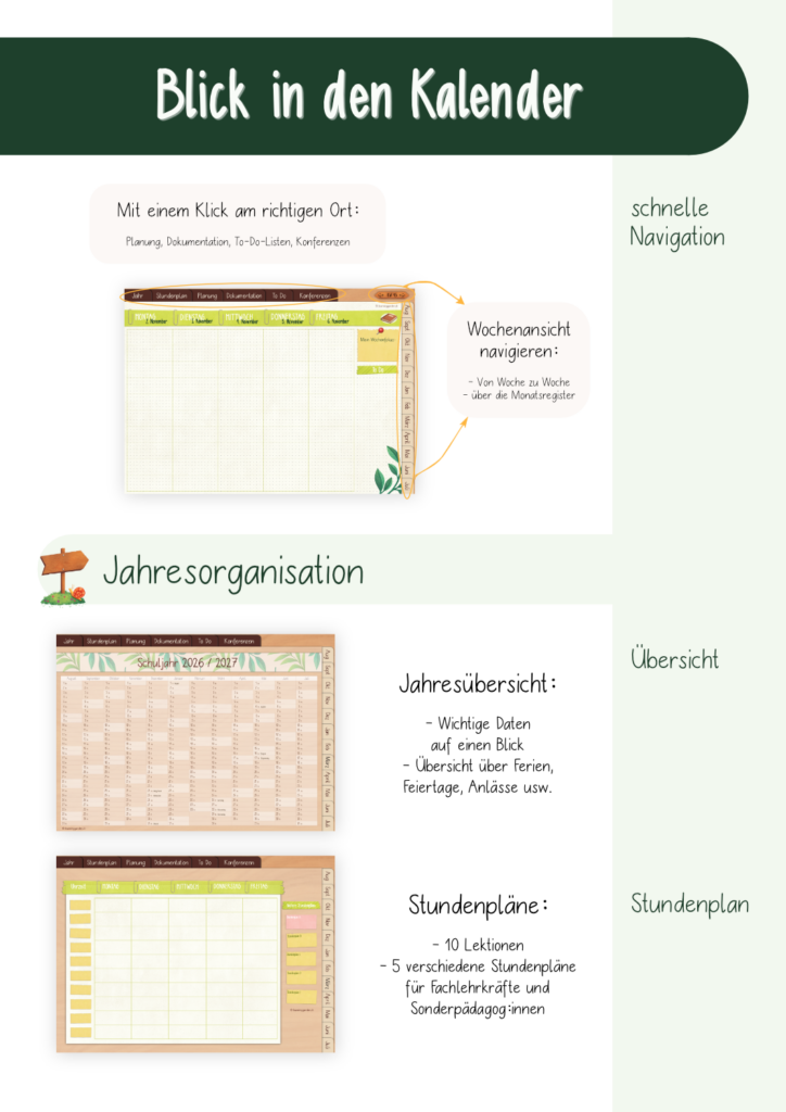 Blick in den digitalen Lehrerplaner