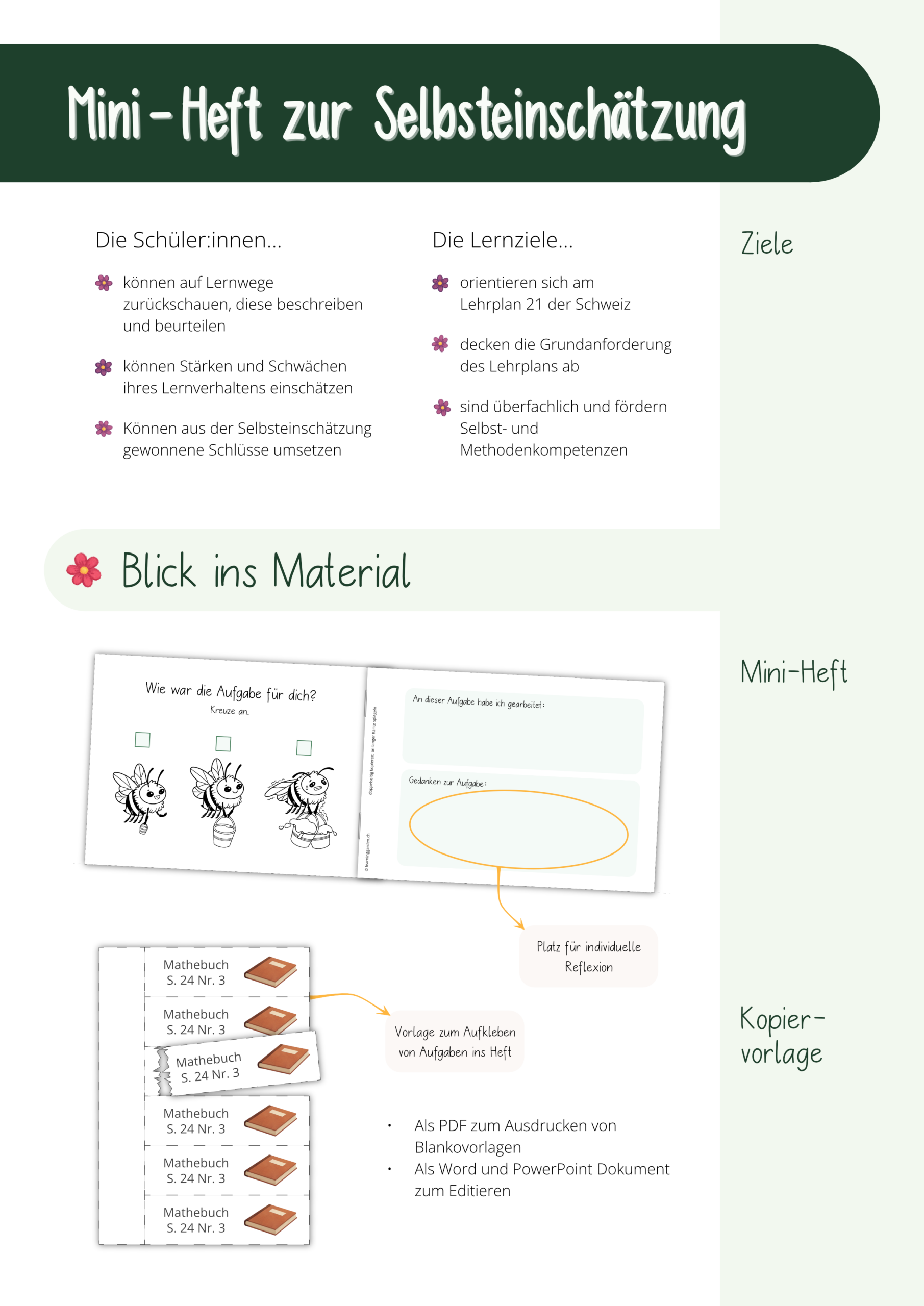 Welche überfachlichen Ziele müssen die Kinder in Zyklus 1 erreichen?