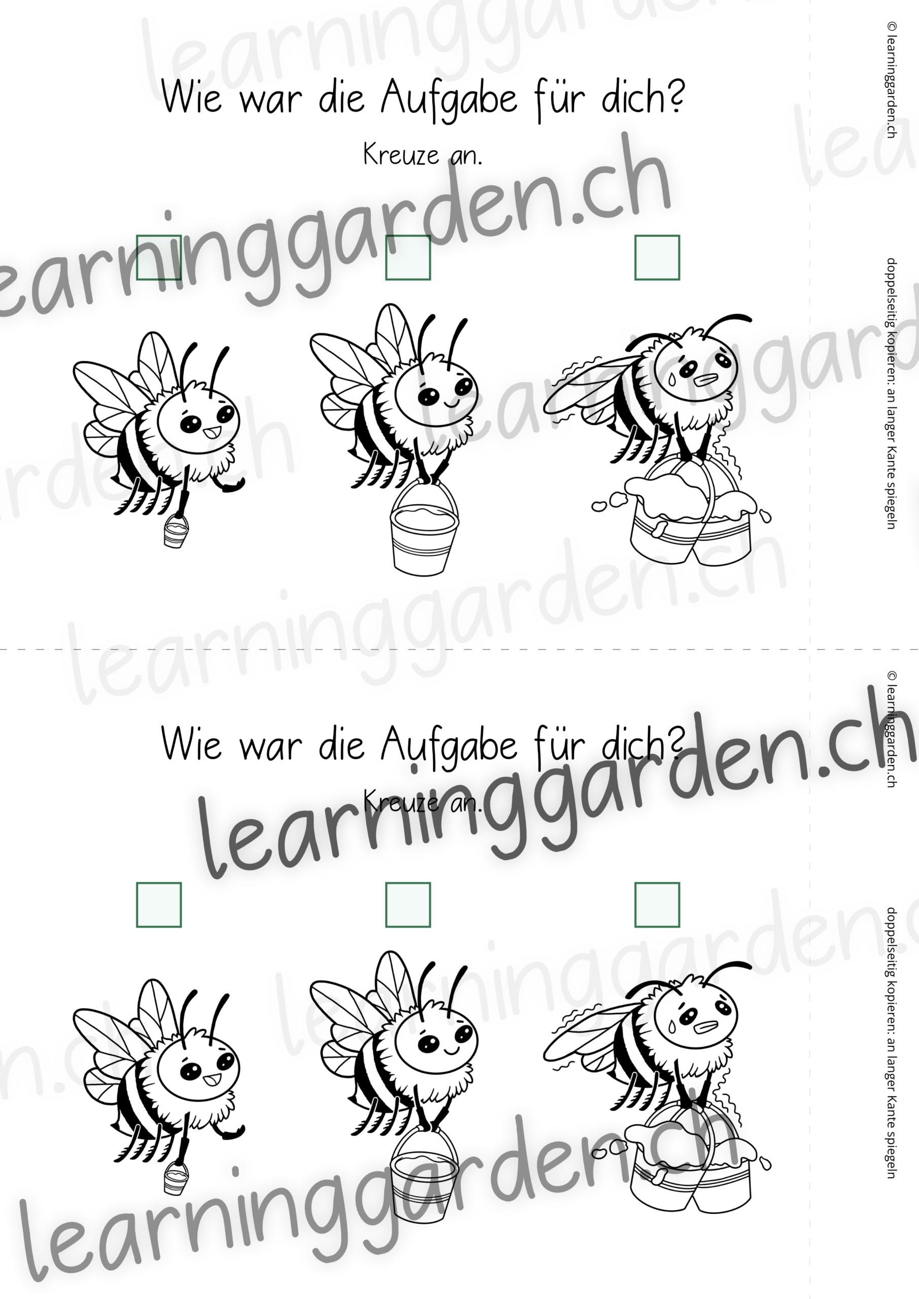 Arbeitsphasen reflektieren - Mini-Heft für Klasse 1