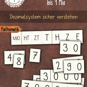 Stellenwertkarten bis 1 Million