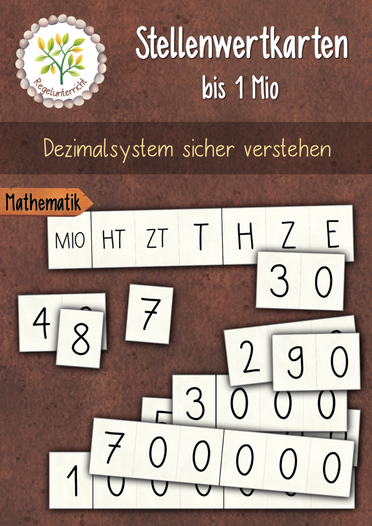 Stellenwertkarten bis 1 Million